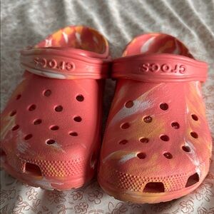 CROCS Vibrant Orange and Yellow Shoes